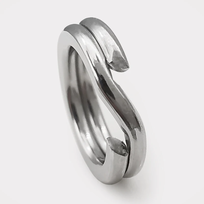 LUREHOLIC-anillos divididos forjados para pesca, acero inoxidable 304, alta calidad, 80% reforzado, doble círculo, 20 piezas por bolsa - imagen 4