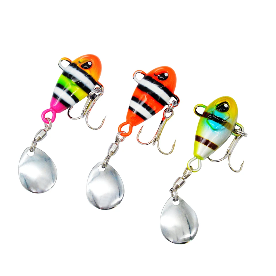 Señuelo giratorio para pesca en mar y Lago, cebo giratorio con vibración, cuchara giratoria, plantilla de Metal, VIB, Wobblers, 1 piezas, 58mm/14g, nuevo - imagen 5