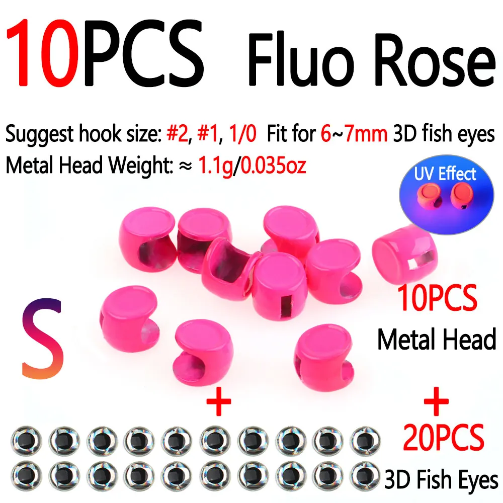 10pcs Fluo Rose S