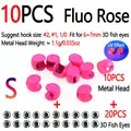 10pcs Fluo Rose S