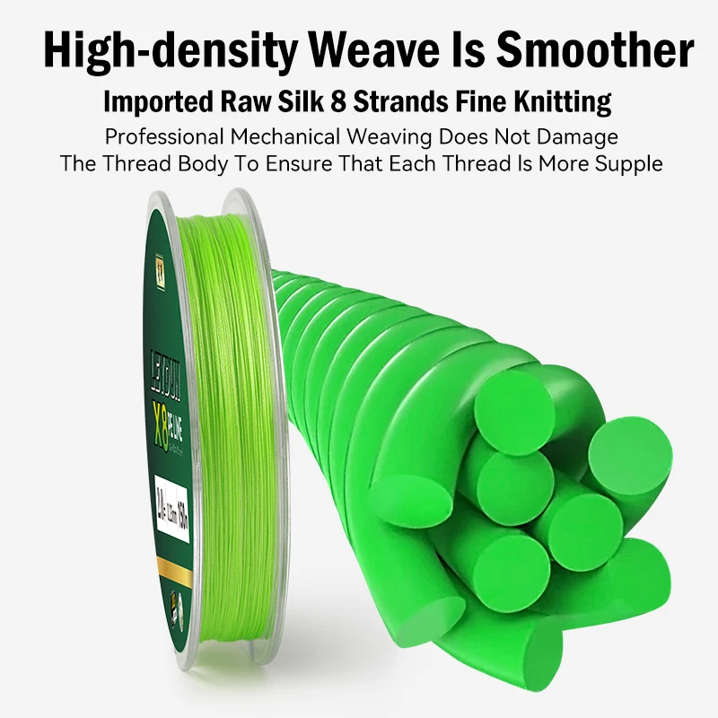 Leydun Micro líneas de pesca 8 hebras trenzadas PE 150m Japón línea multifilamento suave carpa pesca con mosca alambre fuerte 8X tejido - imagen 3