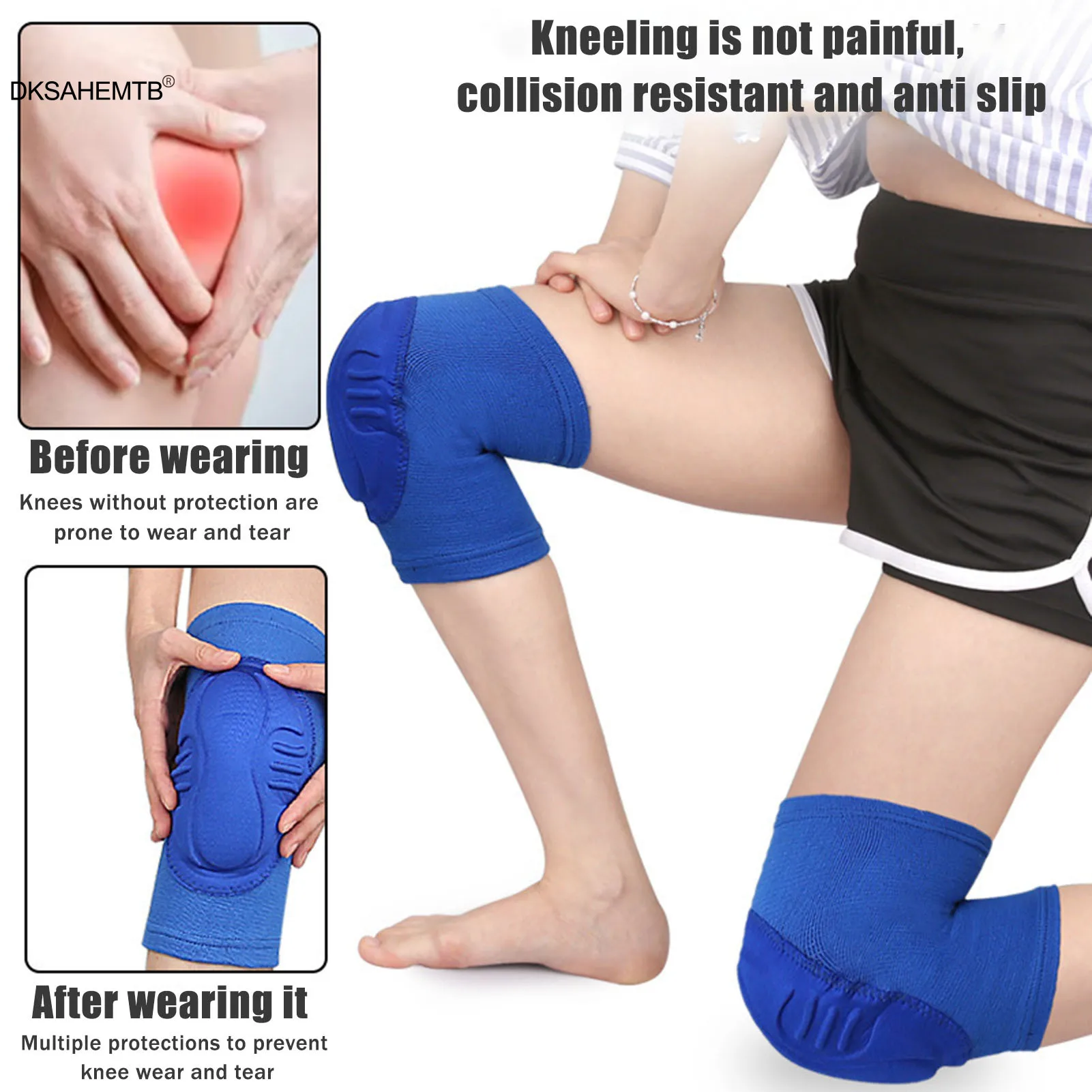 Rodilleras de esponja suave Eva para baile, correr, fútbol, Yoga, Fitness, entrenamiento deportivo, rodilleras, equipo de protección deportivo transpirable - imagen 4