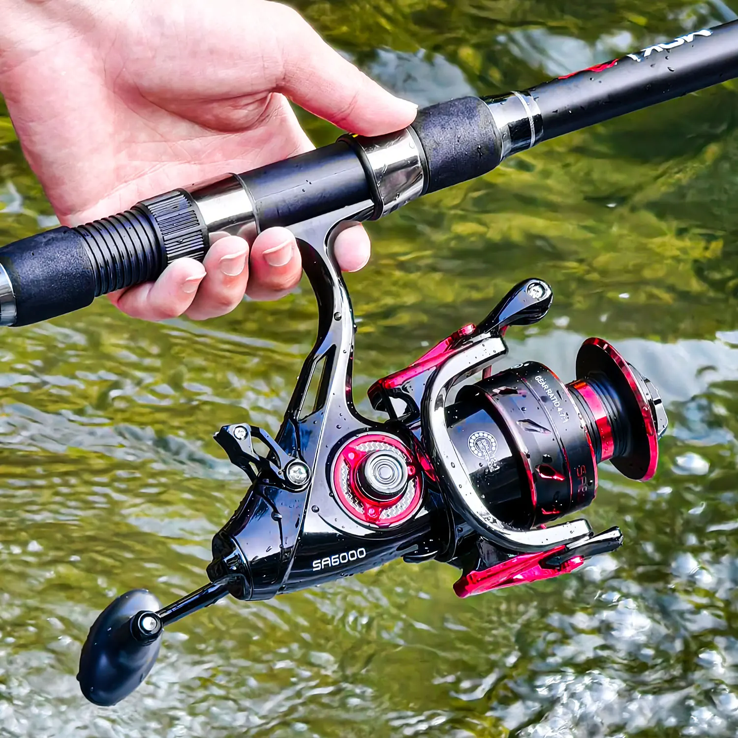 Sougayilang Caña Telescópica Spinning – Equipo pesca mar y barco - imagen 5