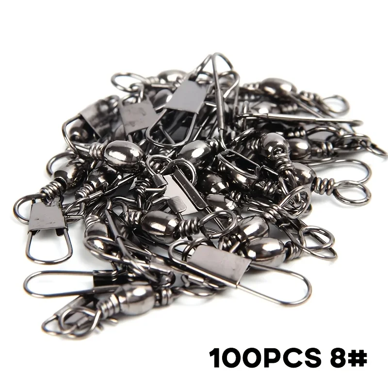 100 Uds rodamiento de bolas de pesca herramientas de carpa anzuelo de barco accesorios de productos herramienta de cebo entrelazado profesional ganchos línea de señuelo de pesca Con - imagen 2