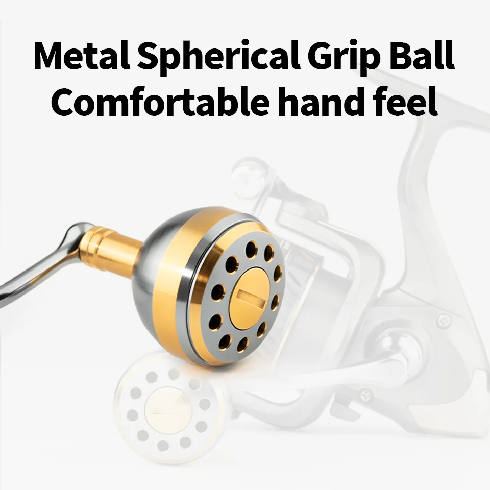 Carretes de pesca giratorios 500-7000, mango de repuesto, agarre de bola de Metal, mango plegable de aleación de aluminio de varios colores - imagen 3