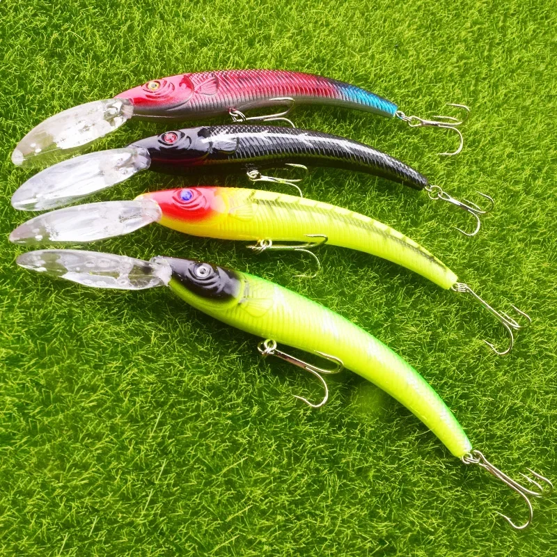 Señuelos de pesca flotantes, 1 unidad, 15,5 cm, 16g, cebo duro Artificial Wobblers con anzuelos para aparejos de pesca de lubina y Lucio - imagen 4