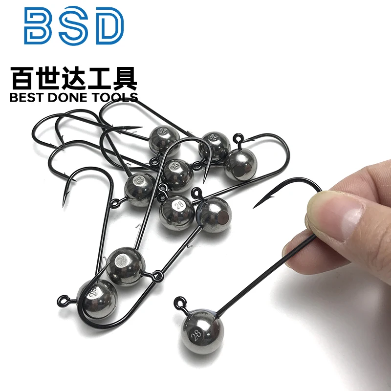 Anzuelos con cabeza de plantilla de tungsteno para pesca en agua dulce y salada, anzuelos de plantilla Swimbait para trucha y lubina, 10 piezas, 17,5g, 21g, 28g - imagen 3