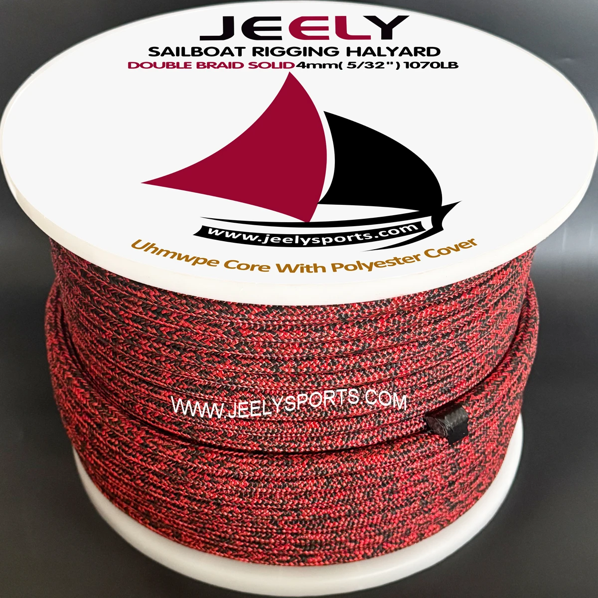 20 m/rollo 4MM 1070lb UHMWPE Núcleo Manga de poliéster Cuerda de amarre Cuerda para velero - imagen 3