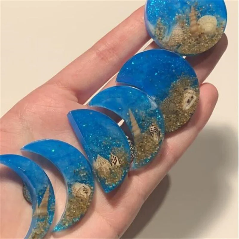 Nueva moda estrella sol Luna moldes de resina de silicona adornos de joyería DIY molde hecho a mano Moldes de resina Epoxy molde de silicona - imagen 5