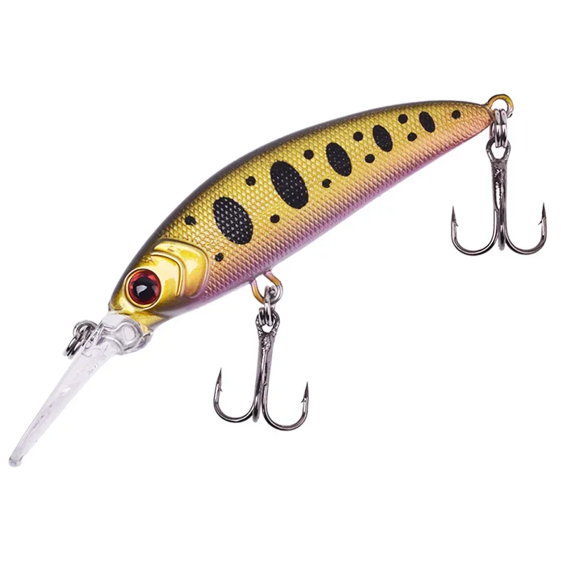 Señuelo de Pesca Minnow de calidad, 7cm, 5,7g, ojos 3D, cebo duro de plástico Artificial, plantilla de hundimiento lento, Wobbler, Crankbait, aparejos de Pesca, 1 ud. - imagen 5
