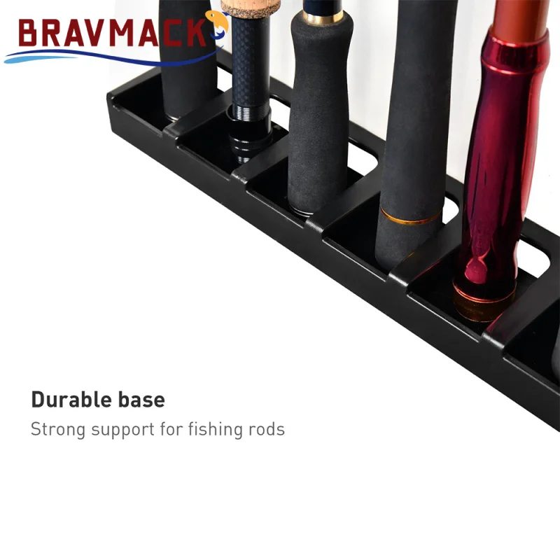 Estante de exhibición para caña de pescar, capacidad de 6 varillas, soporte para caña Vertical/Horizontal, soporte de pared para colección de caña de pescar - imagen 5