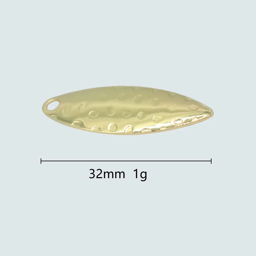 Cucharilla giratoria hoja de sauce plata y oro – señuelo