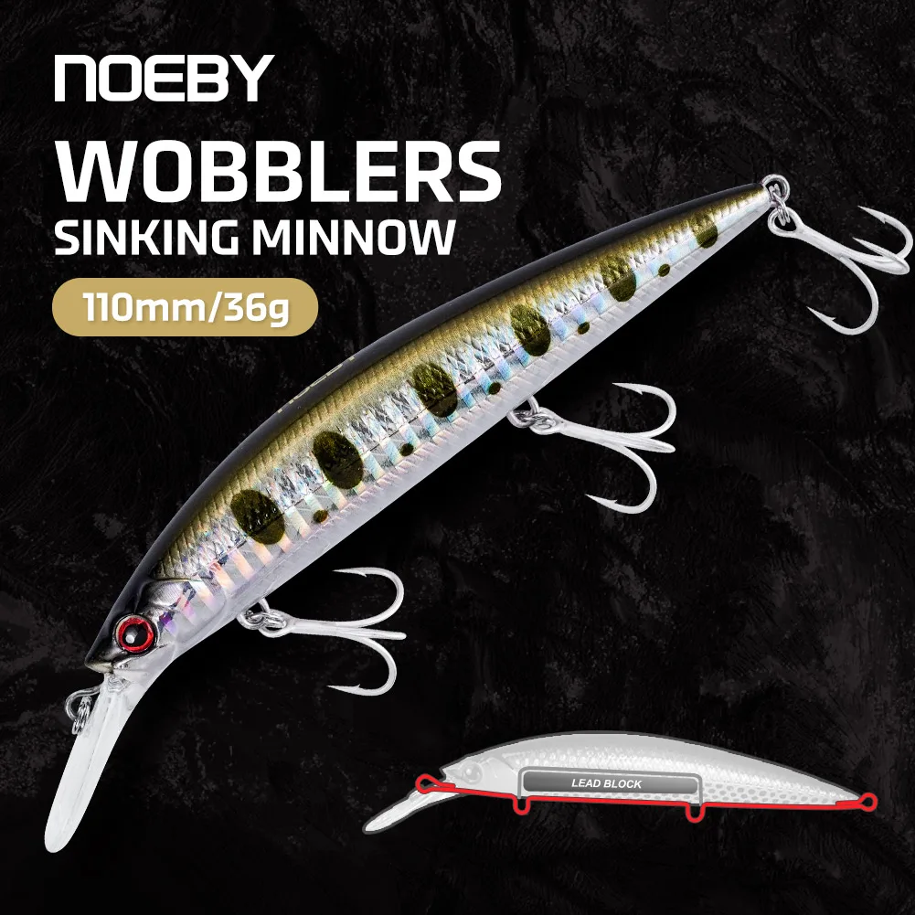 NOEBY Jerkbait Minnow 110mm – Señuelo hundimiento lento para agua salada - imagen 4