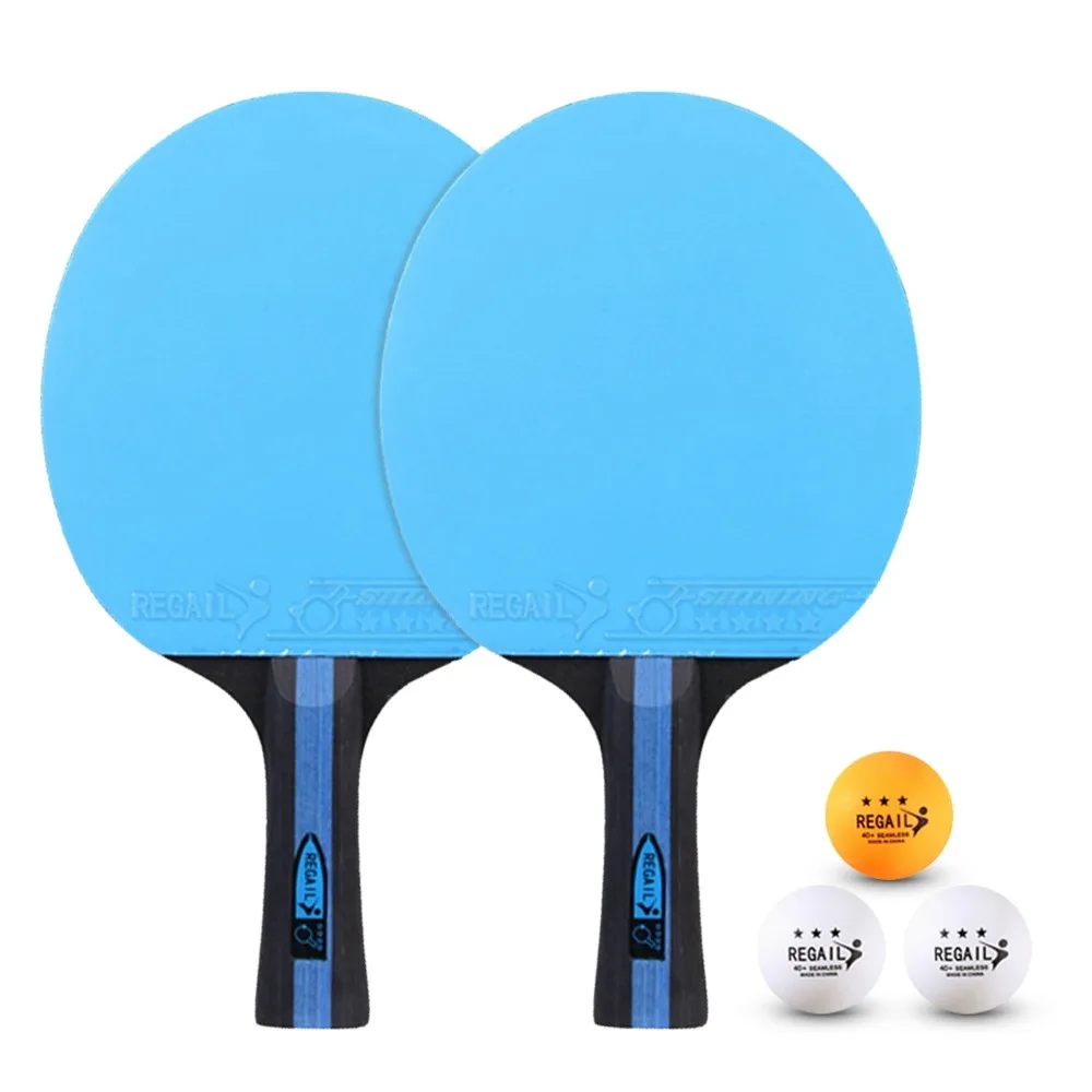 Palas de ping pong doble cara – Juego de tenis de mesa con funda