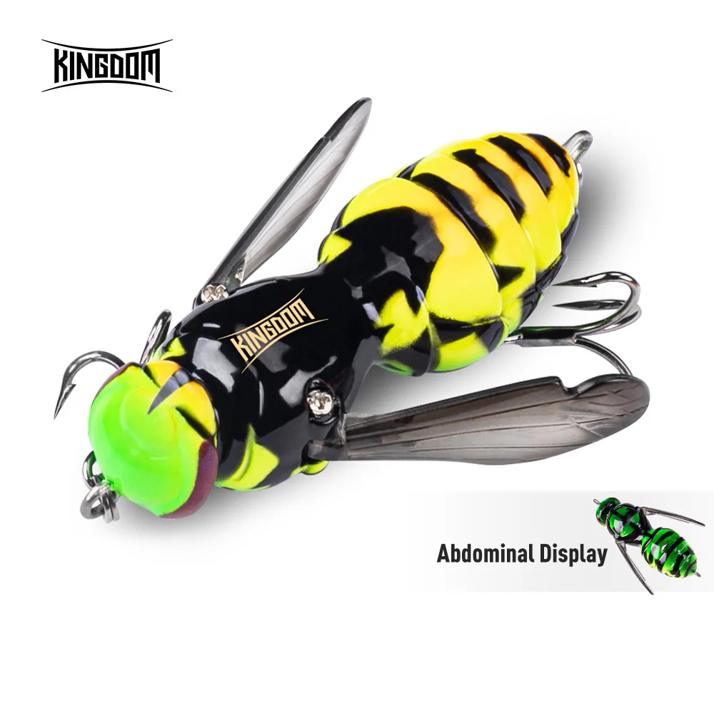 Kingdom Wasp Crawl Bait – Señuelo topwater insecto flotante para lucio