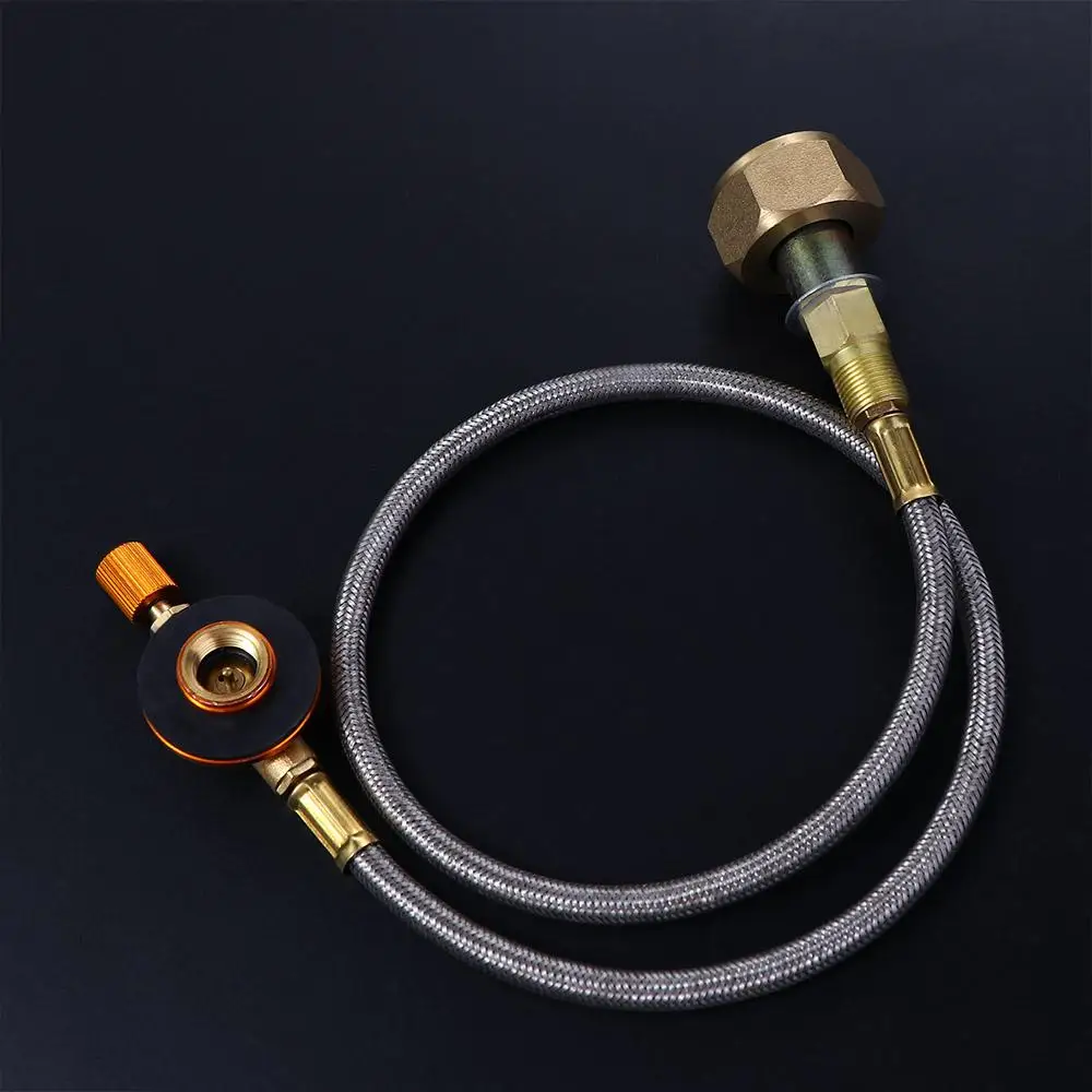 Válvula de carga de Gas GLP para tanque cilíndrico, adaptador de contenedor de recarga de propano duradero, acoplador de estufa de Gas, tubo de Metal para estufa - imagen 5