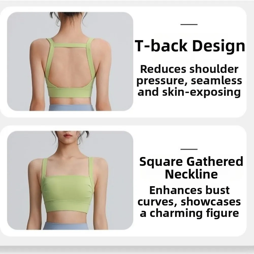 Sujetador deportivo con relleno extraíble para mujer, ropa interior de Yoga a prueba de golpes con agujeros en la espalda, Top corto cómodo para gimnasio con soporte de alto impacto - imagen 5