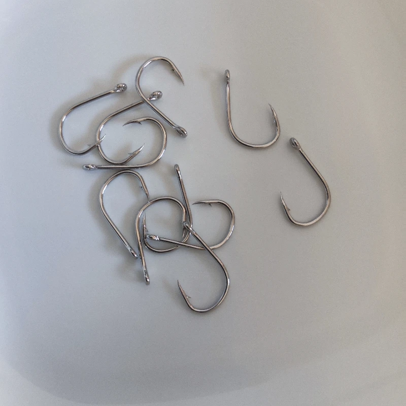 100 stuks vishaken in doos, vishaakbuis Iseni 3-12 #   Prikkeldraad met gat Goud Zwart Kleine accessoires Ooghaken met platte kop - imagen 5