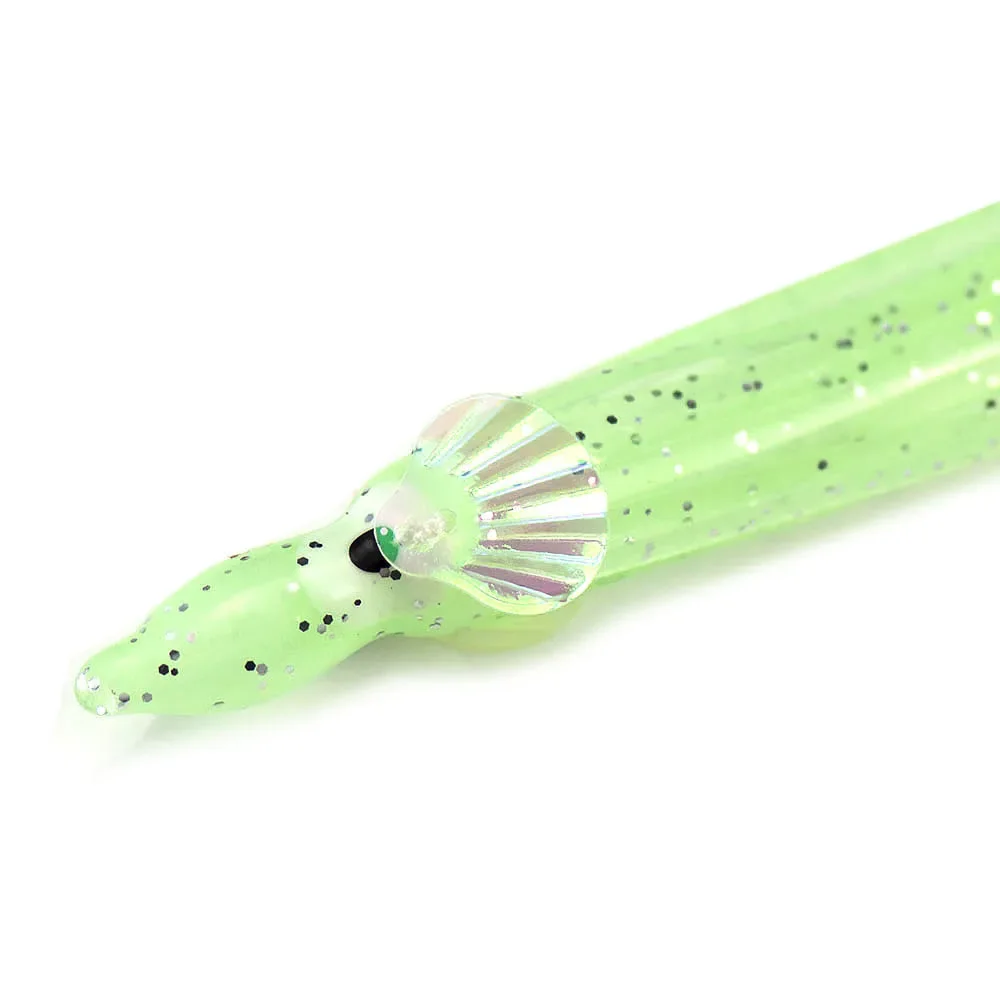 Countbass 4cm 6cm 8cm faldas de calamar luminosas arcoíris, cebos de pulpo suaves Hoochki, Señuelos de pesca Sabiki - imagen 2