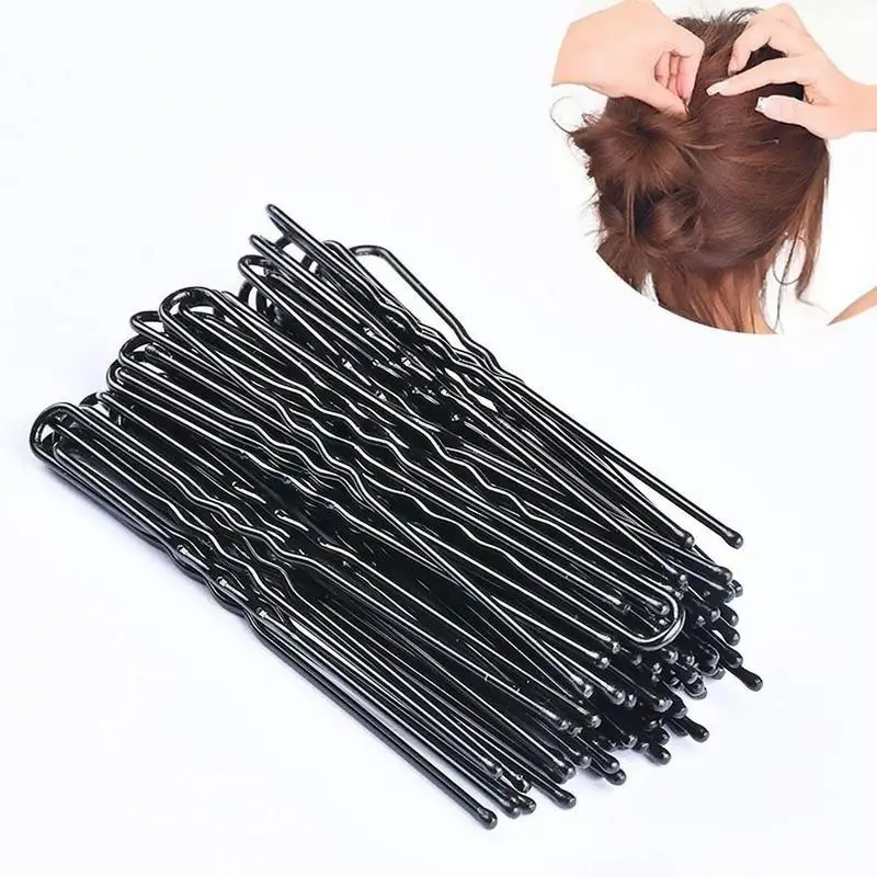 45 unids/set empuñaduras onduladas y rizadas peinado mujeres señoras punta redonda en forma de U horquillas y Clips horquilla accesorios para el cabello salón - imagen 3