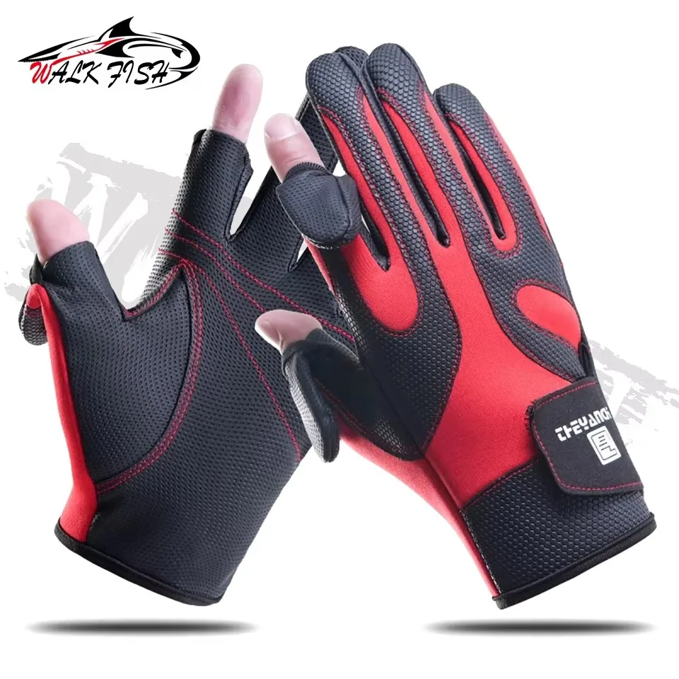 Guantes de pesca WALK FISH Otoño Invierno uso al aire libre espesar dedo Flip antideslizante resistente al desgaste pantalla táctil Lull Gear hombres ciclo - imagen 3