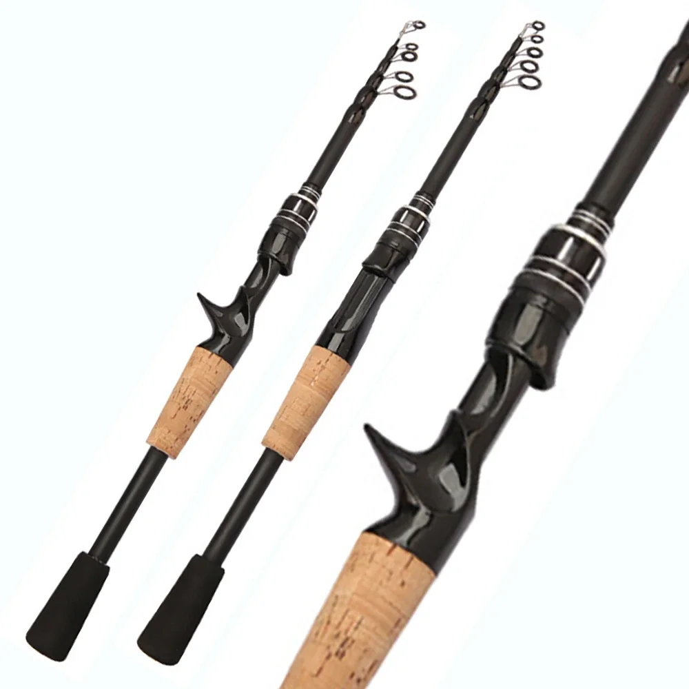 Combo de caña de pescar, caña de pescar con señuelo de 1,5-2,4 M y relación de engranaje de alta velocidad 7,2: 1, carrete de Baitcasting máximo de 8kg, aparejos de Pesca - imagen 5