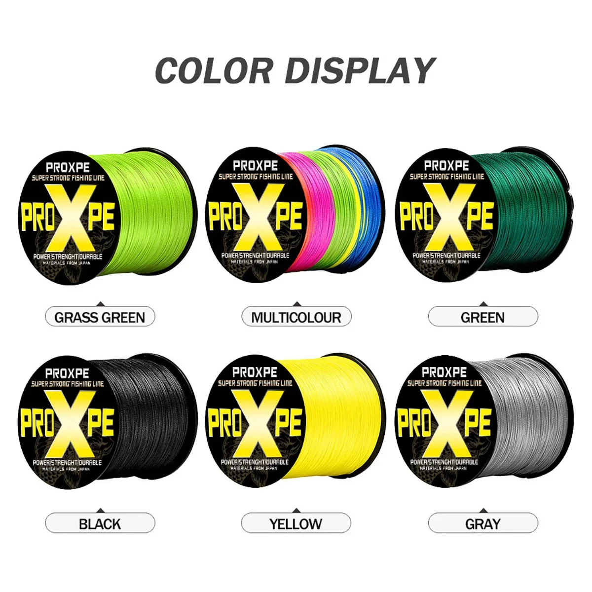 PROXPE-sedal de Pesca trenzado de PE, 4 hebras, 300M, 8-80LB, multifilamento Multicolor japonés, alambre de carpa suave y duradero, equipo de Pesca - imagen 5