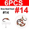 6PCS Sz14 Brass Bead