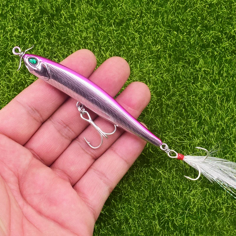 Proleurre-SEÑUELOS DE Pesca DE pececillos, modelo de hélice, 100mm, 12,5g, cebos de lápiz de hundimiento, cebos duros para Pesca de Lucio - imagen 5