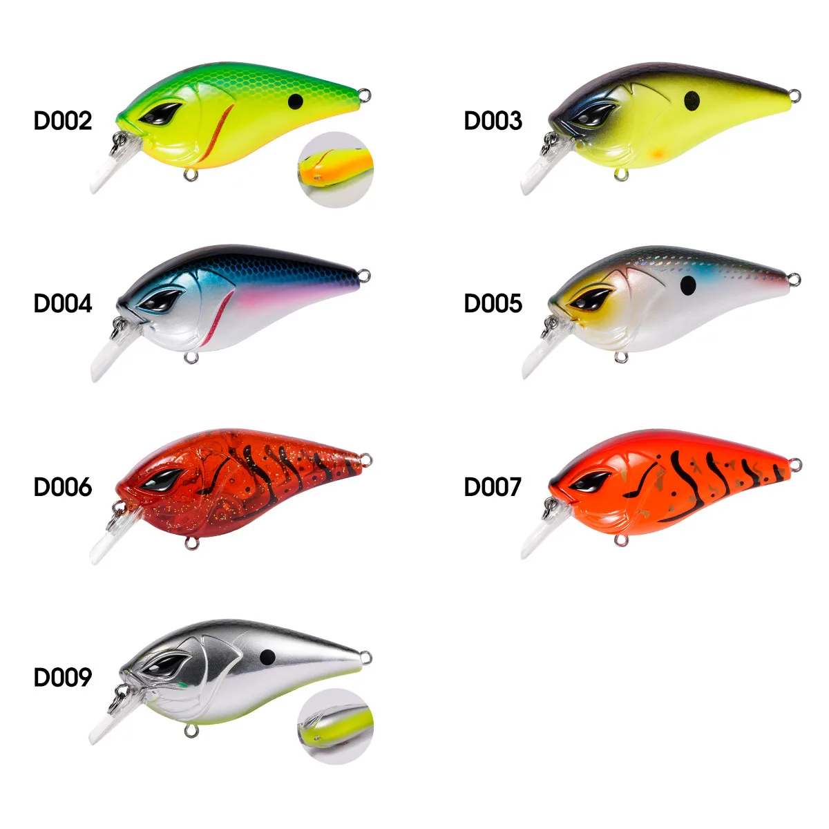 DYY-señuelo de pesca Crankbaits cuadrado, 60mm, 12g, sonajero flotante, pececillo, cebo duro Artificial para perca, Lucio, Señuelos de Pesca de lubina - imagen 3