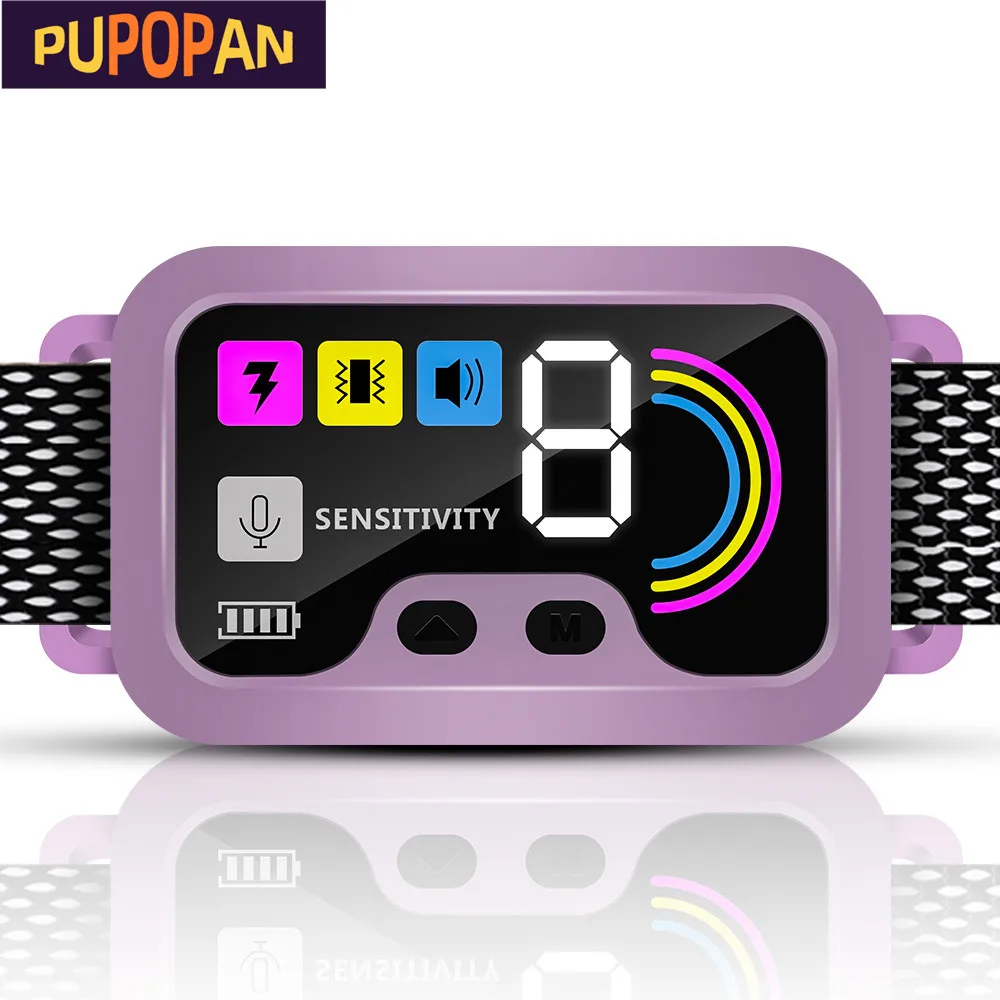 PUPOPAN Collar adiestramiento perros grandes – 3 modos choque