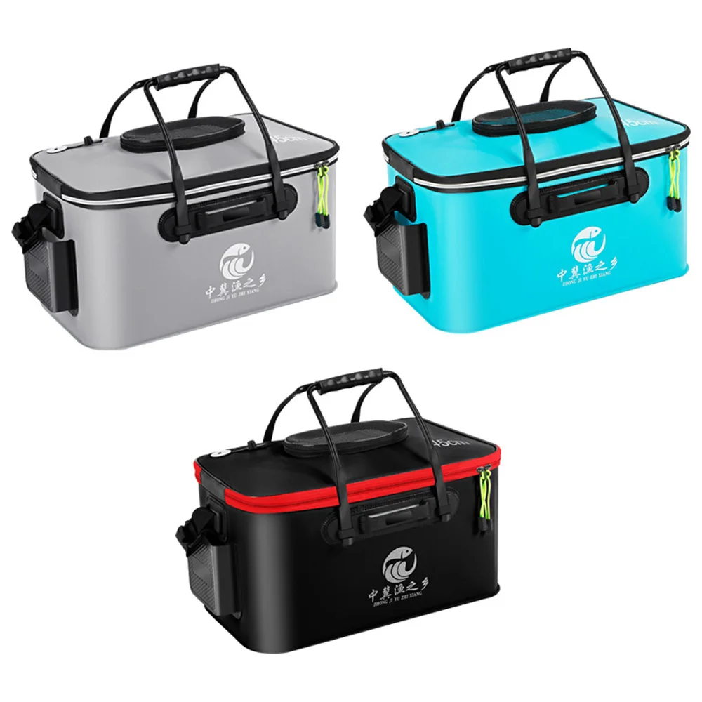 Cubo plegable portátil para peces con mosca, caja de almacenamiento de material EVA para pesca al aire libre, caja de aparejos para peces vivos - imagen 2