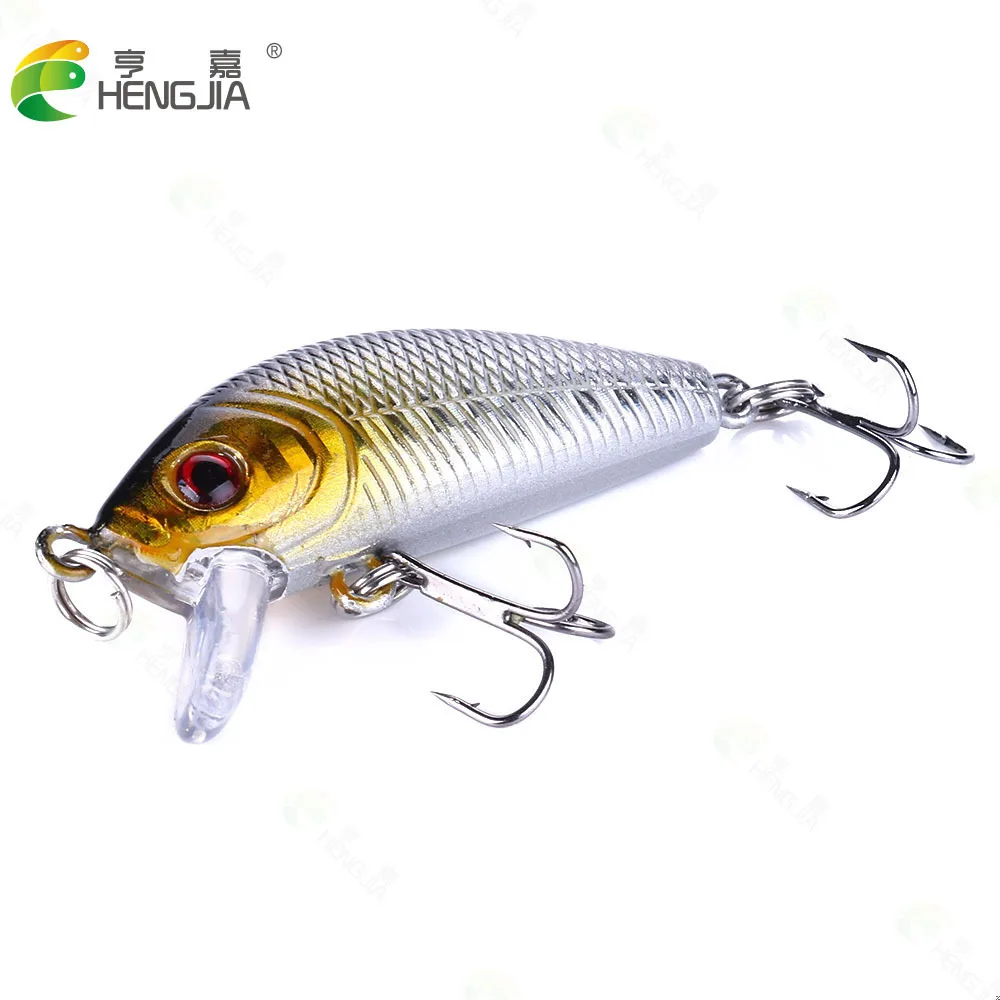 Señuelo de pesca Minnow, 50mm, 3,6g, ojos 3D, Crankbait wobbler, cebo duro de plástico Artificial, aparejos de pesca Topwater Luya - imagen 3