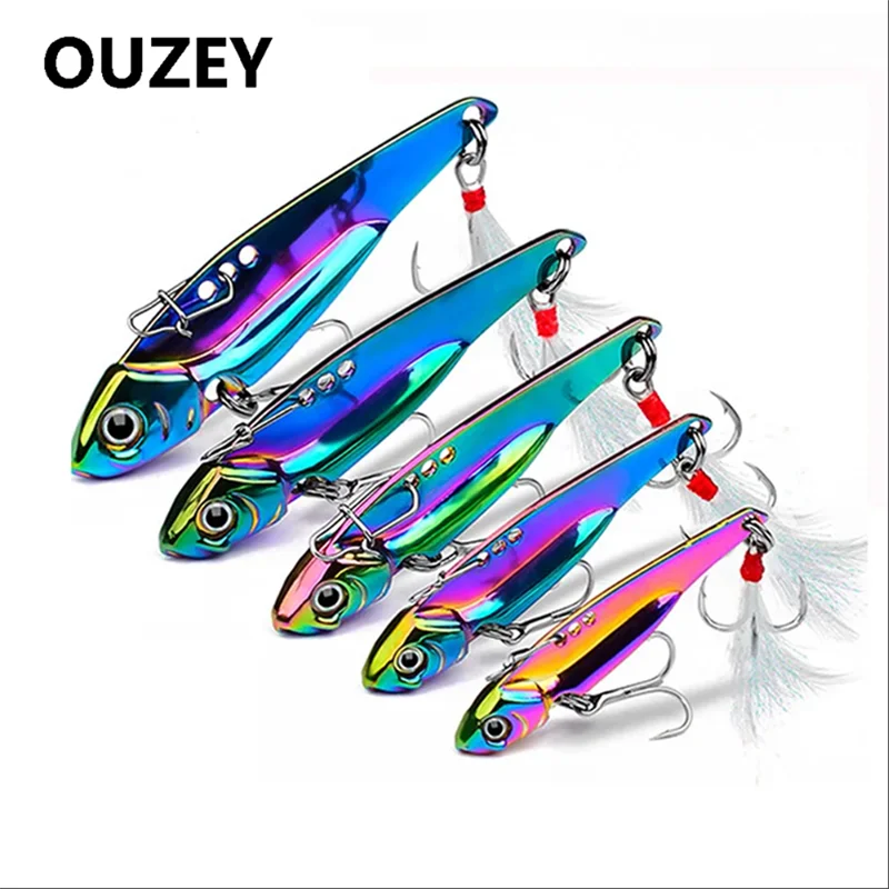 Cuchara giratoria de vibración con hoja VIB de Metal, Señuelos de Pesca de 5g-20g, plantillas de hundimiento, Pesca de trucha para Pesca, señuelo de Jigging, Peche, atún - imagen 5