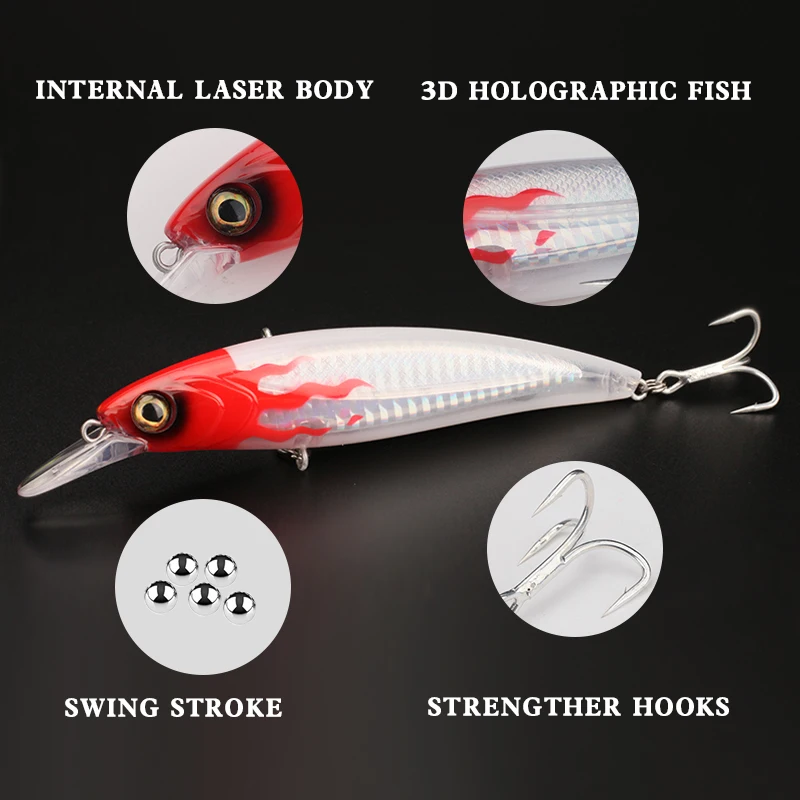 Le Fish-Cebo Artificial jerkbait para pesca en el mar, pececillo flotante de fundición larga, Wobblers, 120mm, 24,5g - imagen 2