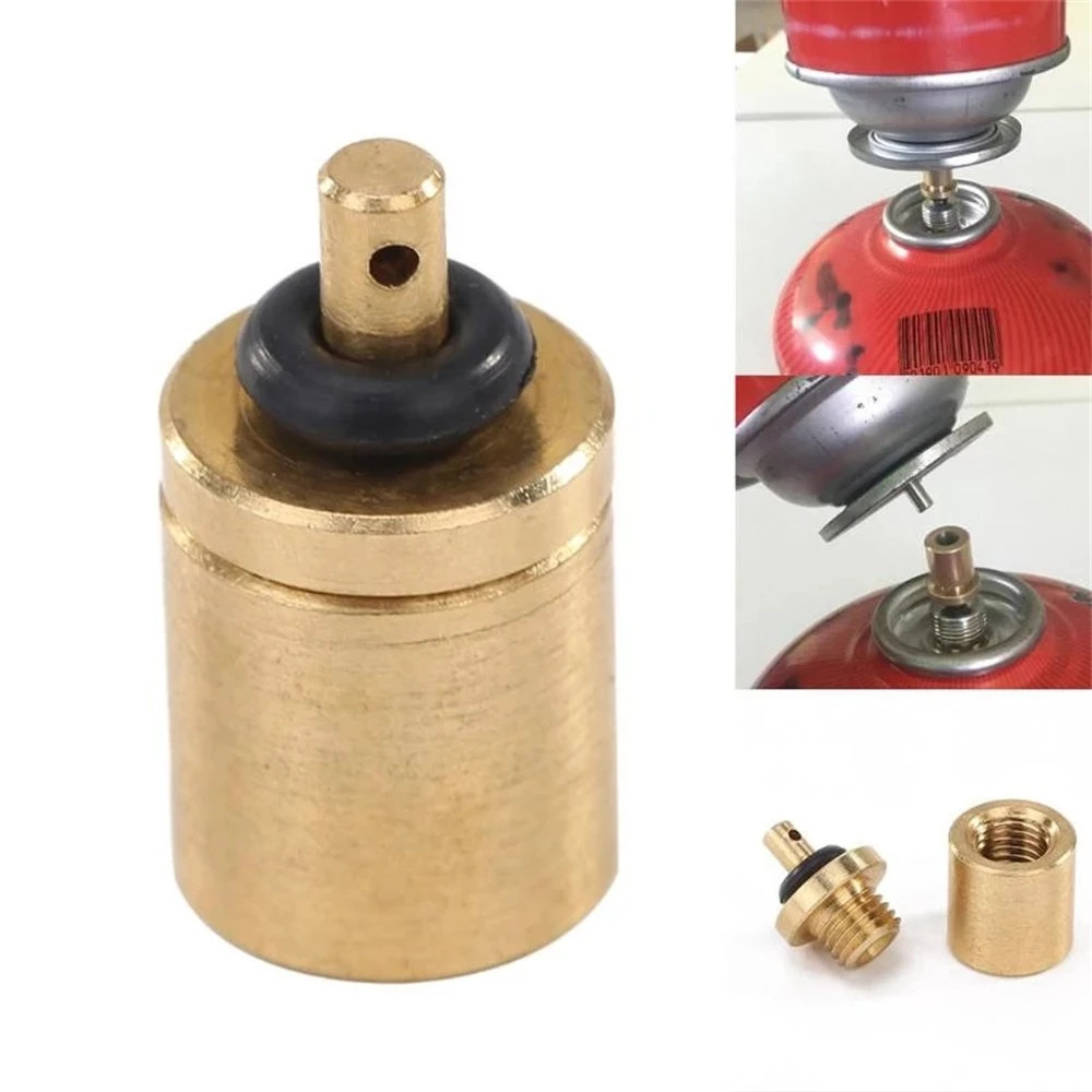 Accesorios de tanque de senderismo de Metal duradero, cilindro de Gas para acampar, adaptador de recarga de Gas, adaptador de estufa - imagen 2