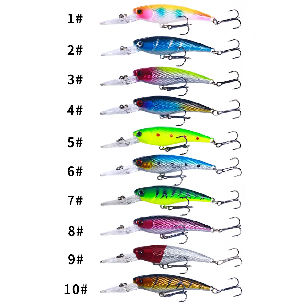 Minnow wobbler 9.5cm 8g hundimiento superficial lubina lucio - imagen 2