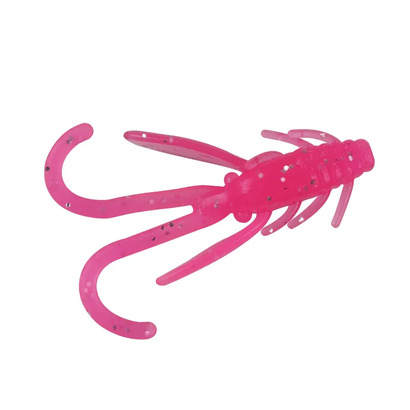 MUKUN 20 piezas 3cm/0,3g 4cm/0,7g mini TPE flotante suave señuelo cebo gusano suave señuelo de pesca camarones con carpa lubina - imagen 3