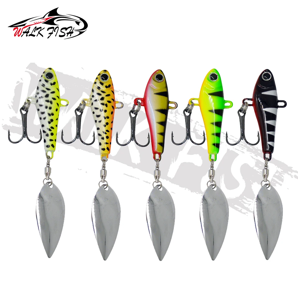 WALK FISH-señuelo de hoja Vib de Metal, ojos 3D de tiro largo, 20g, cebos de vibración que se hunden, vibración Artificial para lubina, perca, 1 Uds., gran oferta - imagen 5