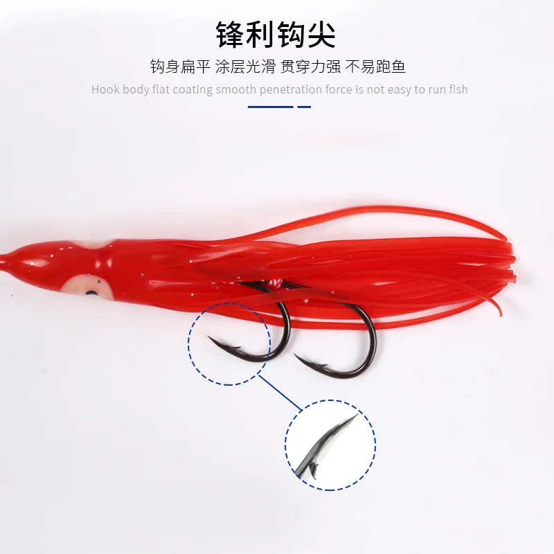 Kabura-anzuelos de Metal con cabeza de calamar, señuelo de Jigging de hundimiento, 100g, 150g, 200g, 250g, 300g, Marlin Inchiku - imagen 5