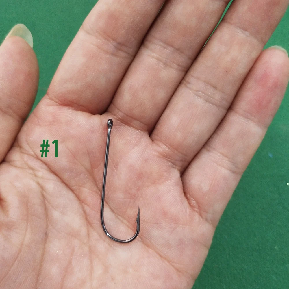 Wifreo 100 Uds Aberdeen anzuelo de pesca de tallo largo anzuelos de pesca de agua dulce salada aparejo Sabiki Streamer anzuelo de mosca tamaño 16 a 2/0 3/0 - imagen 5