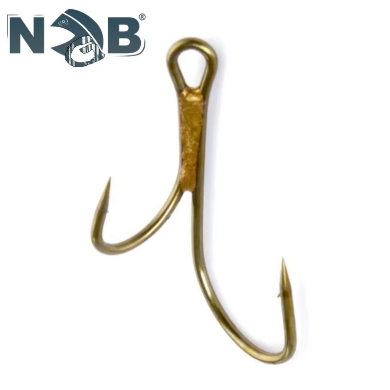 NGB 20 piezas anzuelo doble de pesca de acero rico en carbono con ojo 1 #   2 #   4 #   6 #   8 #   Accesorios de pesca con anzuelo de señuelo de gusano de púas