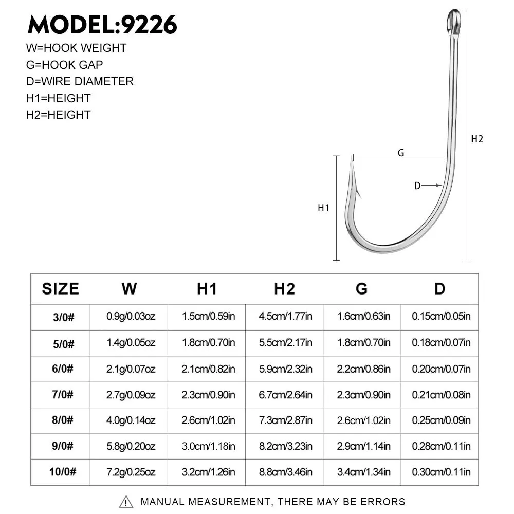 20 unids/caja anzuelo de pesca gancho de caballito de mar gancho grande con anillo gancho de mango largo gancho de mango recto con anzuelo de pesca de mar con púas - imagen 5