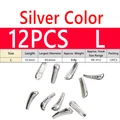 12PCS L Silver