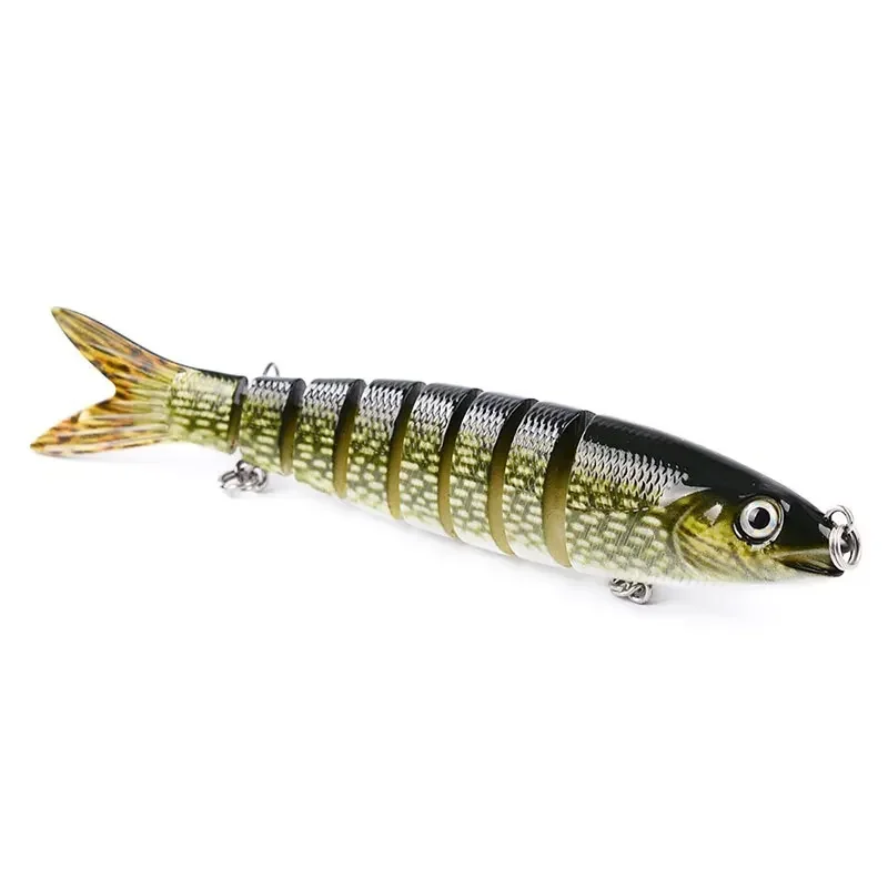 Señuelos de Pesca de 1 piezas, 135mm, 19g, 8 segmentos que se hunden, Crankbait articulado, Swimbait, cebo Artificial duro para aparejos de pesca - imagen 4