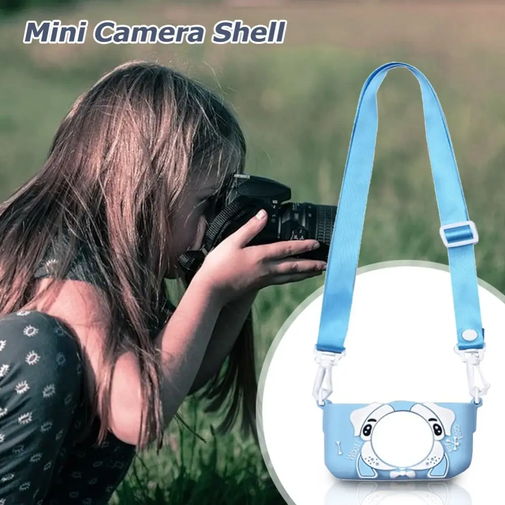 Mini carcasa de cámara de dibujos animados, funda de cámara portátil de silicona para niños con cordón, cubierta protectora impermeable para cámara de niños X2 - imagen 5