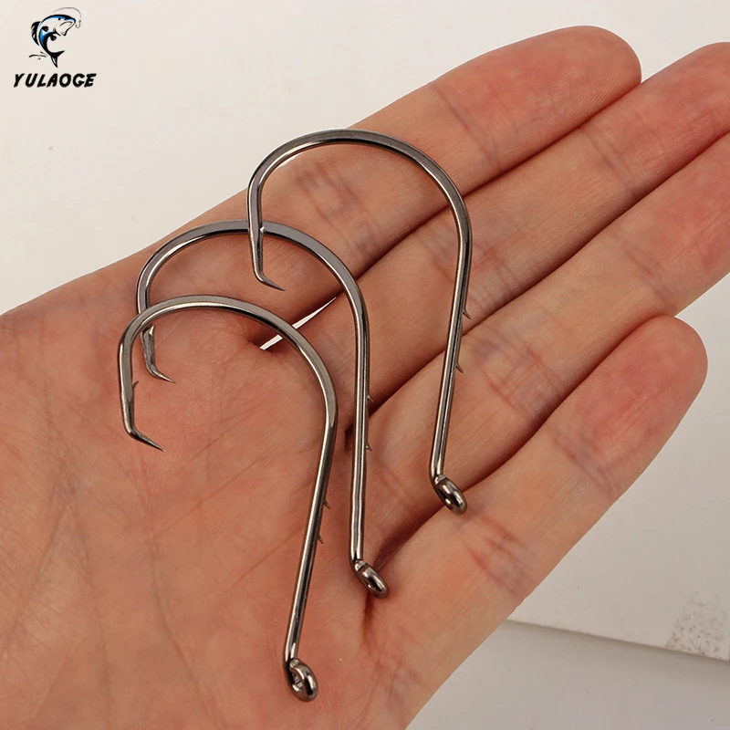 25 uds anzuelo de pesca doble backstab forma de olecrano pesca en el mar antidacoplamiento de largo alcance 1/0 # -8/0 #   materiel de peche - imagen 5