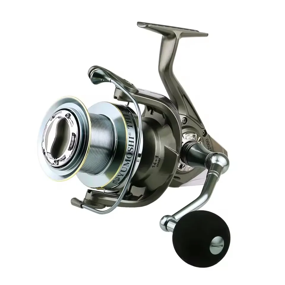 Carrete de pesca giratorio de acero inoxidable ultraligero NGK/TH serie 8000-14000 carrete potente de arrastre máximo de 25KG, pesca en agua dulce salada - imagen 4