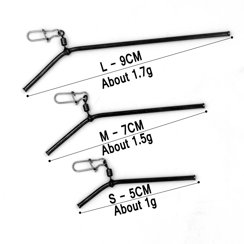 MNFT 6 uds conector de equilibrio de tubo de latón de estilo pequeño aparejos de pesca looms antienredos accesorio de pesca de mar 5/7/9CM - imagen 2