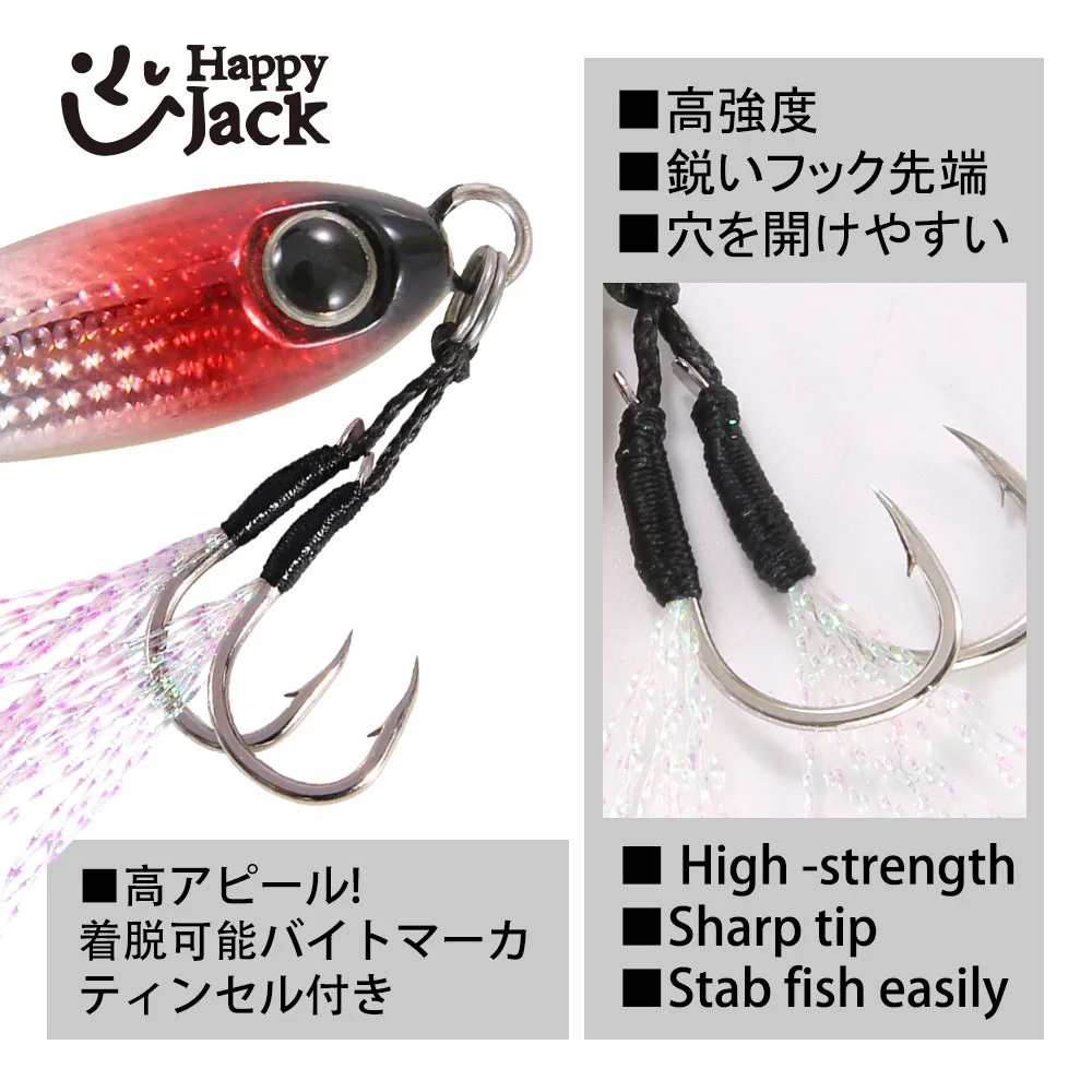 HappyJack Rockfishing-plantilla de Metal fundido de gota lenta, 3,5G, 5G, 7G, 10G, 15G, 20G, Micro plantilla, cuchara de Jigging de fundición a tierra, plantilla de agua salada - imagen 2